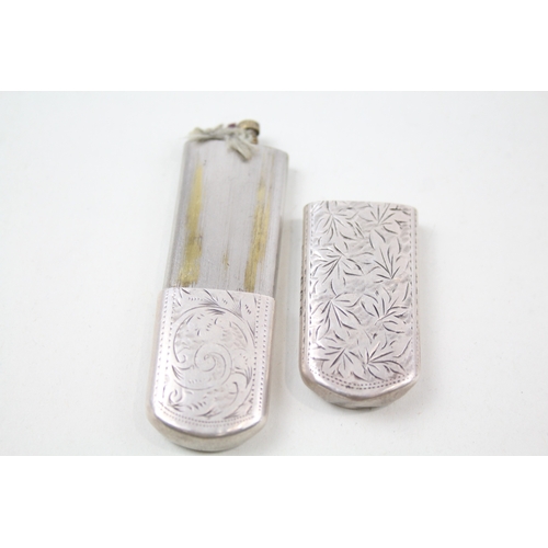 22 - antique .925 sterling silver cased petrol cigarette lighter