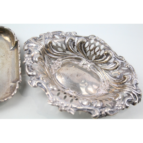 31 - 2 x .925 sterling silver pin  / trinket dishes