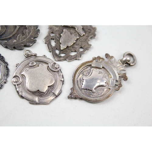 32 - 7 x .925 sterling silver fobs / medallions