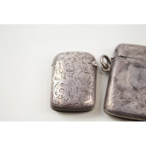 37 - 4 x .925 sterling silver vesta cases / cigar cutter