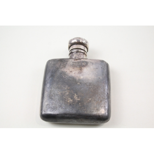 39 - antique .925 sterling silver gents hip flask