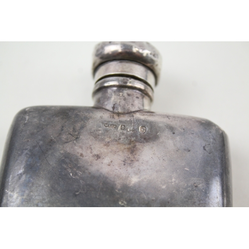 39 - antique .925 sterling silver gents hip flask