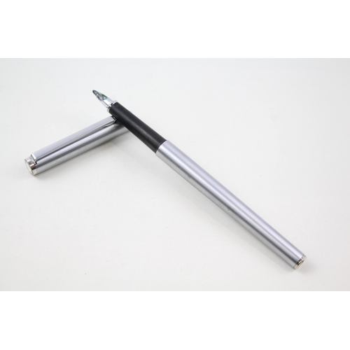 410 - MONTBLANC Slimline Brushed Steel Rollerball / Felt Pen