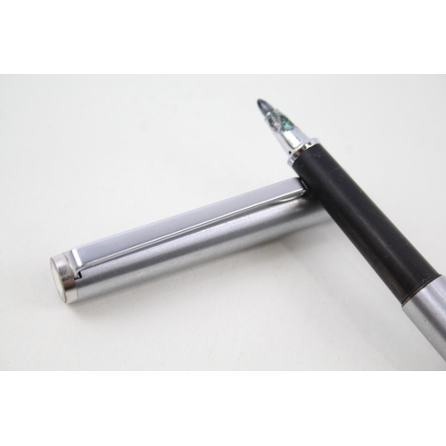 410 - MONTBLANC Slimline Brushed Steel Rollerball / Felt Pen