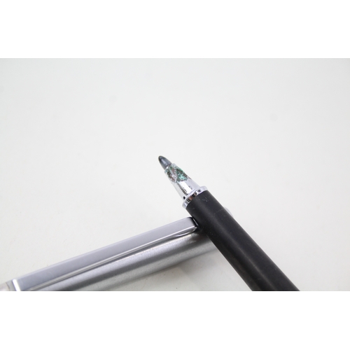 410 - MONTBLANC Slimline Brushed Steel Rollerball / Felt Pen