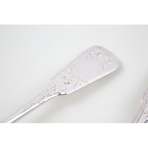 55 - 2 x .925 sterling georgian serving spoons irish