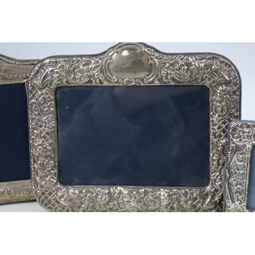 60 - 4 x .925 sterling silver photograph frames