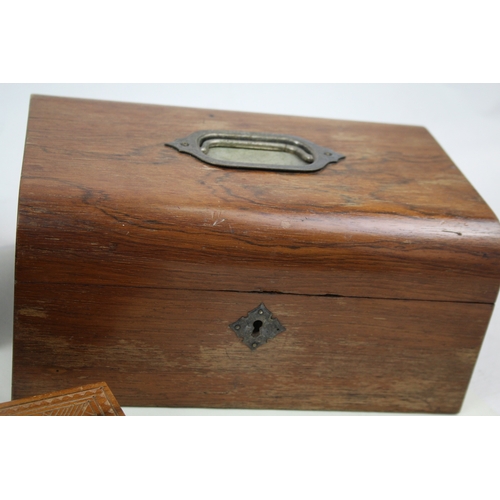 447 - Vintage Wooden and Leather Bound Boxes Collection