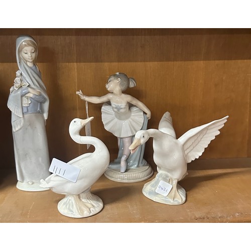 456 - Selection of porcelain figures to include  Nao and Llado etc