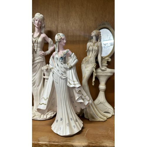 89 - Selection of art deco style glamorous style lady figures