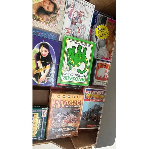 73 - 34 x vintage playing card decks including NFL baseball stars, comic super heroes, Japanese animation... 