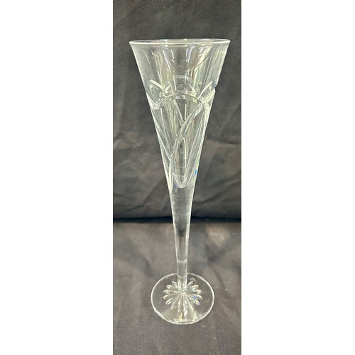 537 - Set 4 Waterford crystal Wishes, Love and Romance champagne flutes, without box, good overall conditi... 