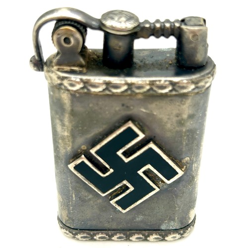 526 - WW2 German pocket lighter Drutschland Uber Alles Fuhrer Fabrik Krupp