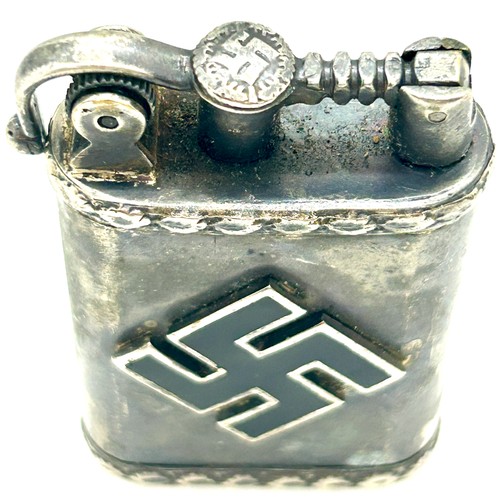 526 - WW2 German pocket lighter Drutschland Uber Alles Fuhrer Fabrik Krupp