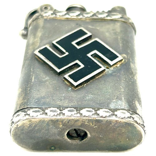 526 - WW2 German pocket lighter Drutschland Uber Alles Fuhrer Fabrik Krupp