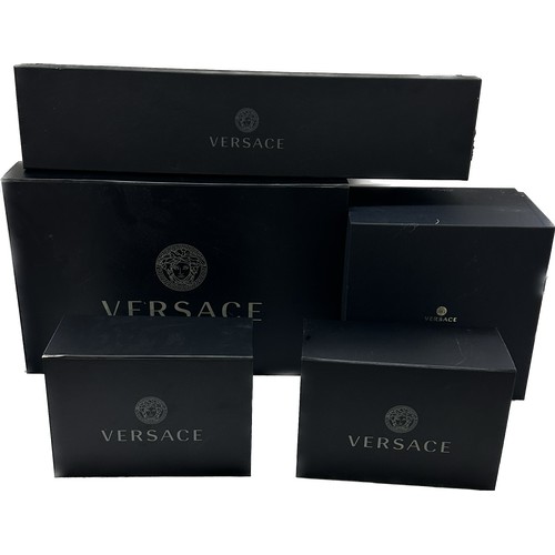 234A - Selection of 5 assorted authentic Versace black gift / item boxes, various sizes