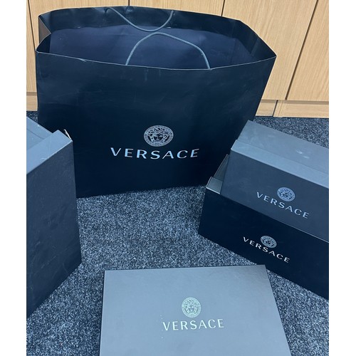 228A - Selection of 5 assorted authentic Versace black gift / item boxes, one carry bag various sizes