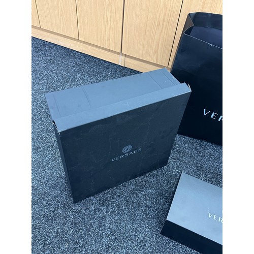 228A - Selection of 5 assorted authentic Versace black gift / item boxes, one carry bag various sizes