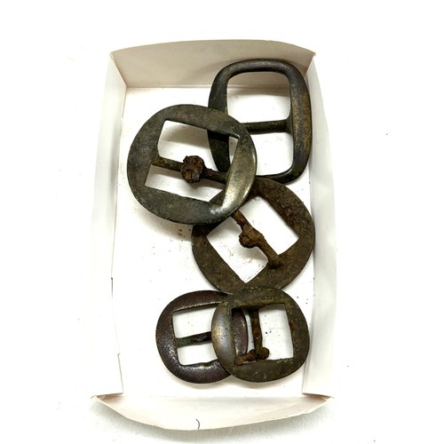 521 - Selection of vintage metal buckles