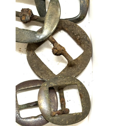 521 - Selection of vintage metal buckles