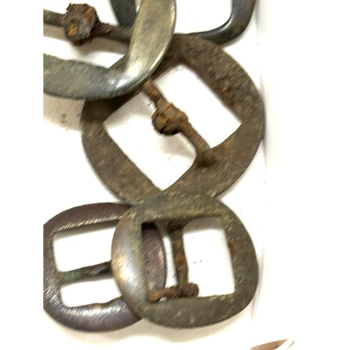 521 - Selection of vintage metal buckles