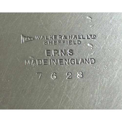 532 - Walker and Hall Silver plated tea tray, approximate measurements: 23 by 15 inches