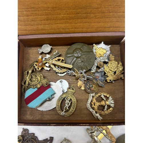 437 - Selection of military cap badges approximately 30