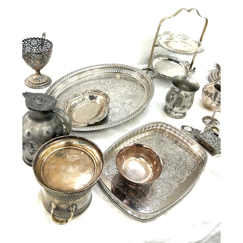 159 - Large selection of EPNS items to include trays, goblets, kettles etc