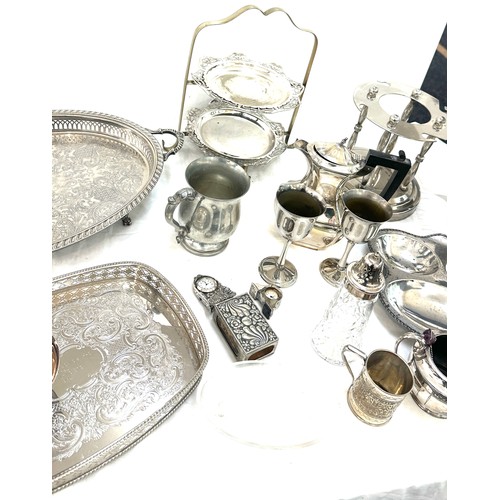 159 - Large selection of EPNS items to include trays, goblets, kettles etc