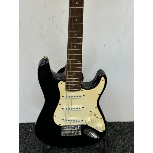 168 - Squier fender mini electric guitar, stand not included