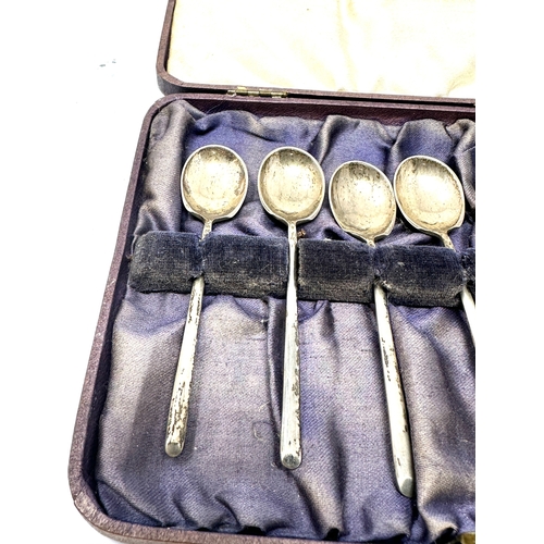 71 - boxed 6 silver teaspoons birmingham silver hallmarks makers james dixon & sons