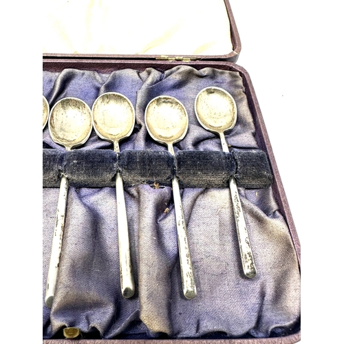 71 - boxed 6 silver teaspoons birmingham silver hallmarks makers james dixon & sons