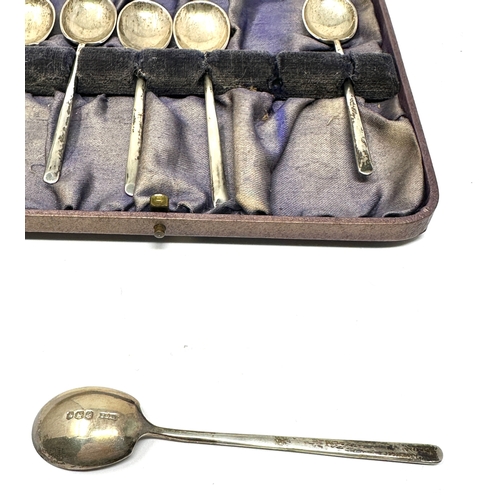 71 - boxed 6 silver teaspoons birmingham silver hallmarks makers james dixon & sons