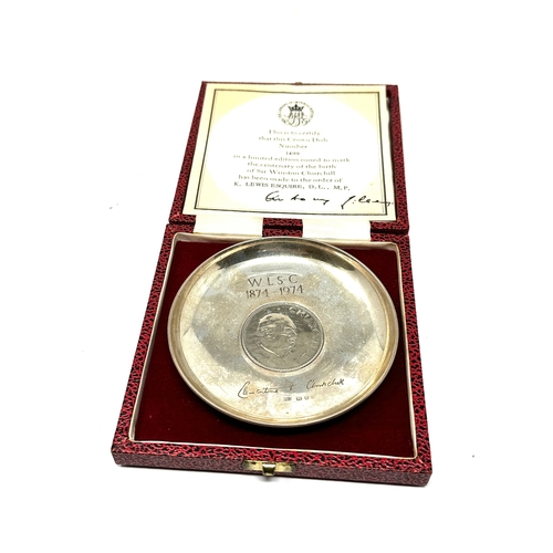 72 - Boxed Winston churchill silver limited edition birth of sir winston churchill weight 76g