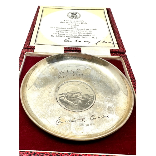 72 - Boxed Winston churchill silver limited edition birth of sir winston churchill weight 76g