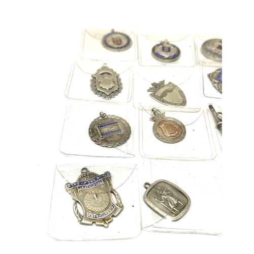 84 - 12 antique silver fobs