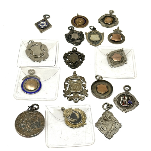 85 - 16 antique silver fobs