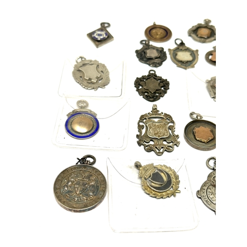 85 - 16 antique silver fobs