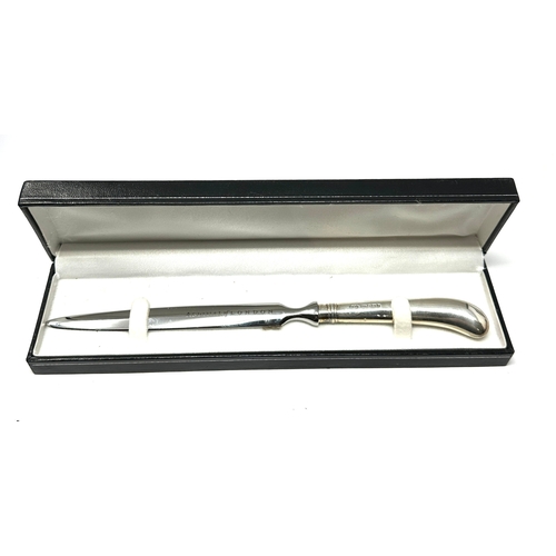 91 - Aspinals of London silver handle letter opener