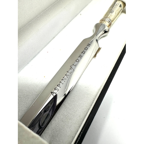 91 - Aspinals of London silver handle letter opener