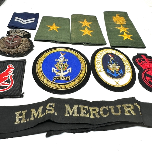 399 - military / royal /navy etc cloth badges inc 7th army infantry brigade womens royal navy etc