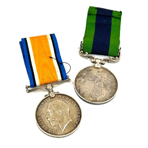 364 - WWI-GV Medal Pair IGS Afghanistan NWF 1919, 202550 Pte Plumbley, The Queens