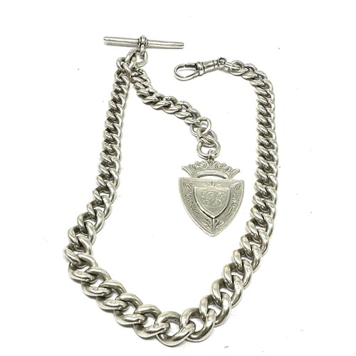 103 - Antique chunky Silver albert chain weight 80g