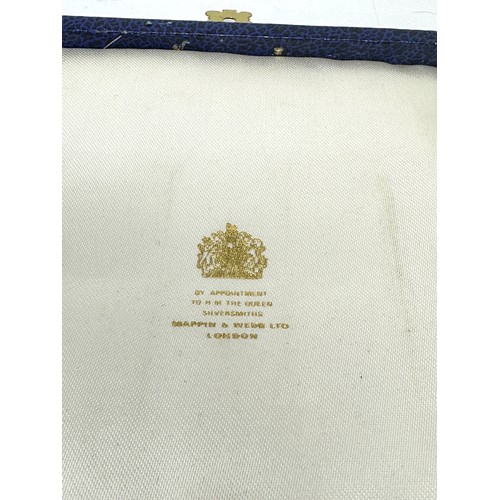 109 - Boxed set of Silver & enamel national emblems of the united kingdom by mappin & webb