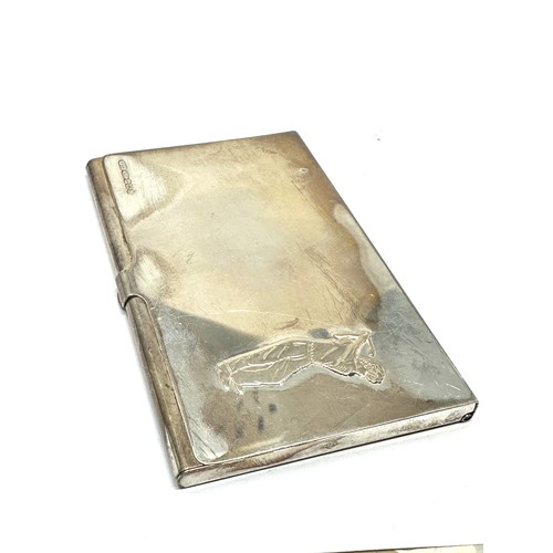 114 - Vintage Silver golfing card case weight 55g