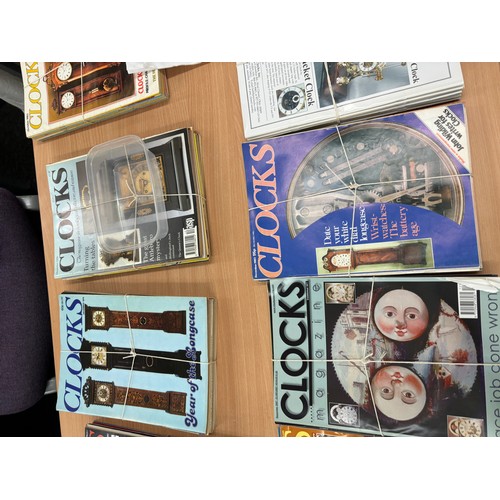 150 - Large selection of assorted Collectors clock magazines and books etc