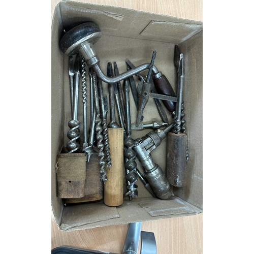 91 - Selection of drill bits and a door lock