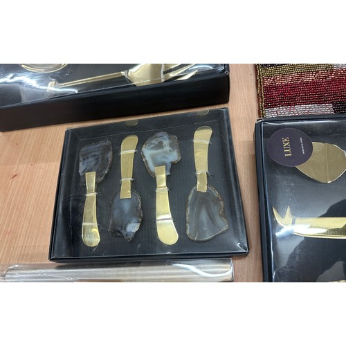 145 - Selection of new and boxed luxury kitchen utensils and dining accessories to include LUXE cutlery, A... 