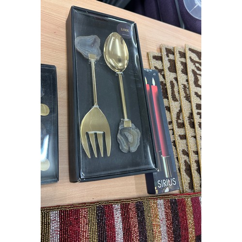 145 - Selection of new and boxed luxury kitchen utensils and dining accessories to include LUXE cutlery, A... 