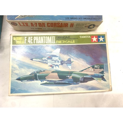 113 - Selection of boxed aircraft models to include Airfix LYV A7 Corsair II, Inpact,  Italeri etc